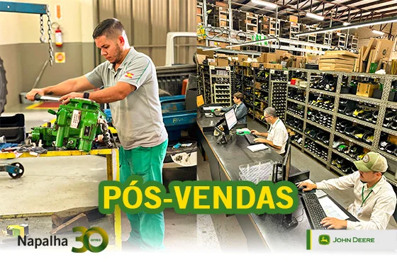 Produtividade na safra começa com um pós-vendas de confiança: conheça os diferenciais da Napalha, concessionária John Deere Produtividade na safra começa com um pós-vendas de confiança: conheça os diferenciais da Napalha, concessionária John Deere